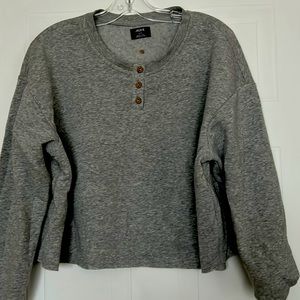 Soft Grey Cropped Sweater
